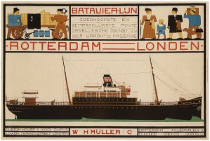 Rotterdam - London travel poster